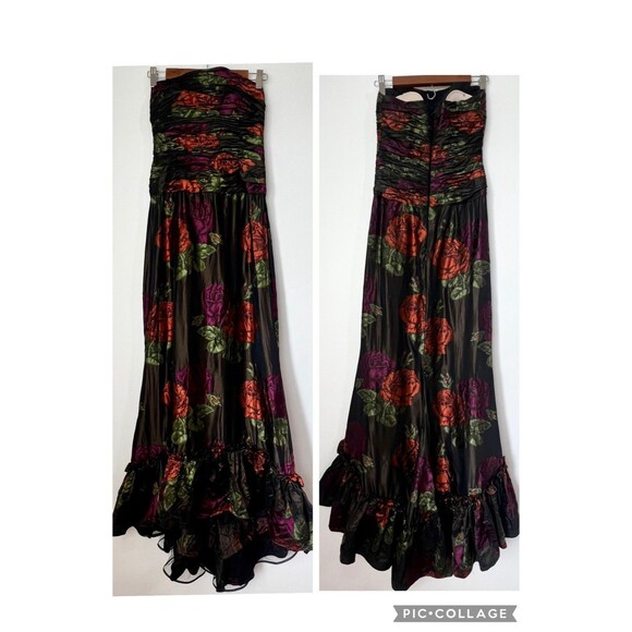 Rickie Freeman Teri Jon Dresses & Skirts - Rickie Freeman Teri Jon Nites Vintage Silk Blend Formal Dress Gown Floral Sz 6